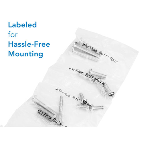 MountIt! TV Mounting Hardware Kit, VESA Wall Mount Screw, Washer